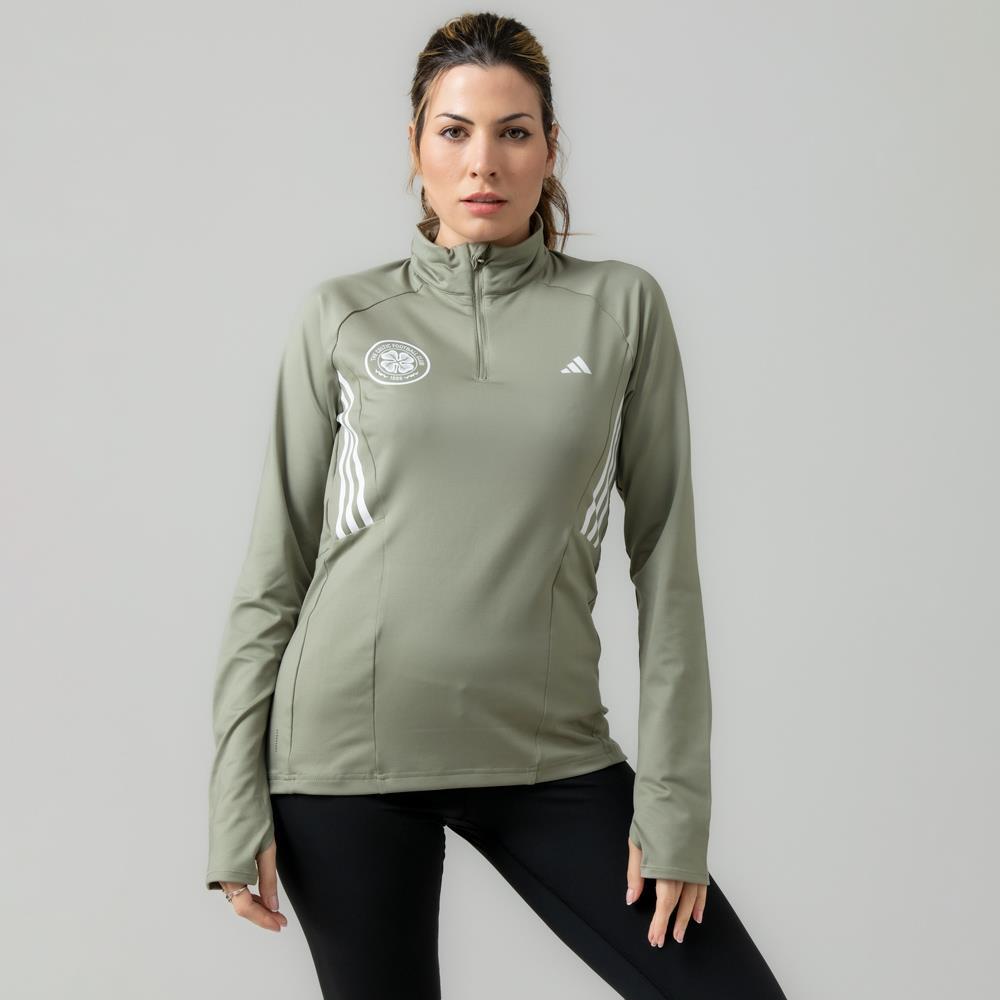 adidas Celtic Women's Training Green Hyperglam 1/4 Zip