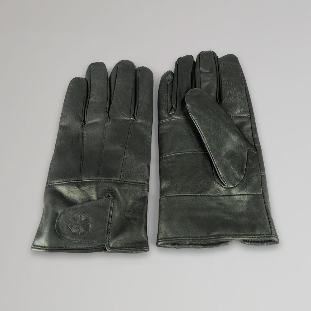 Celtic Clover Leather Gloves