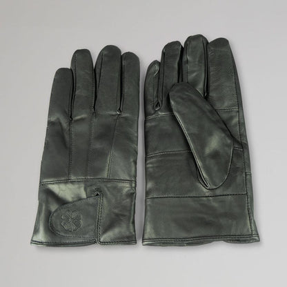 Celtic Clover Leather Gloves