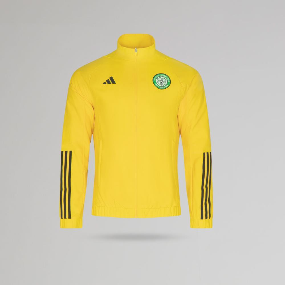 adidas Celtic 2023/24 Junior Yellow Presentation Jacket