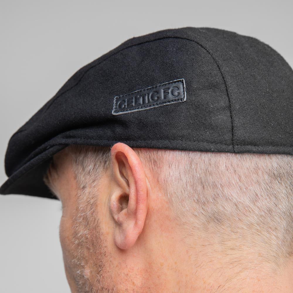 Celtic Mens Black Flat Cap