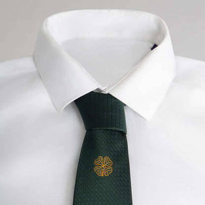 Celtic Textured Gold Clover Tie