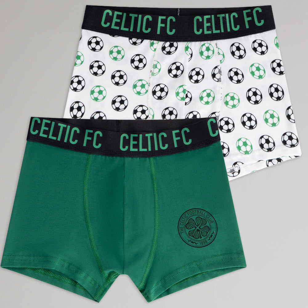 Celtic Junior 2 Pack Boxer Shorts