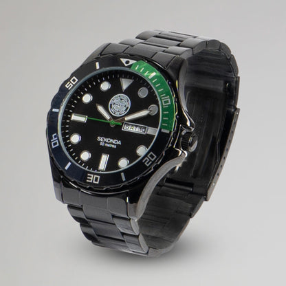 Celtic Black Steel Watch