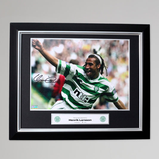 Celtic Henrik Larsson Celebration Signed Print