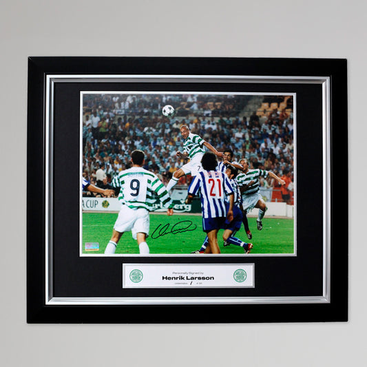 Celtic Henrik Larsson Seville Goal Signed Print