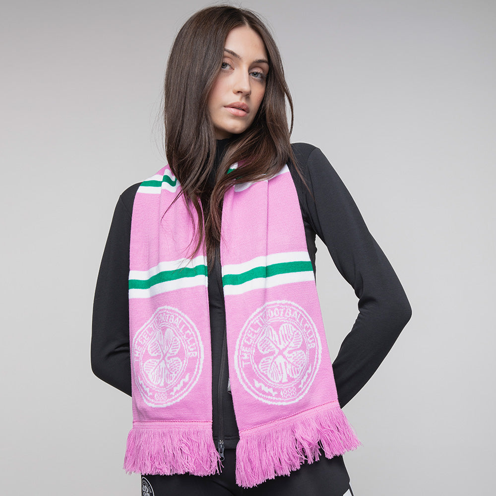 Celtic Women's Green and Pink Scarf