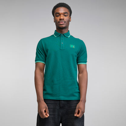 Celtic Crest Tricolour Green Polo Shirt